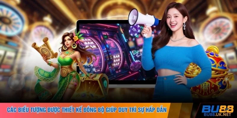 Các biểu tượng được thiết kế đồng bộ giúp duy trì sự hấp dẫn